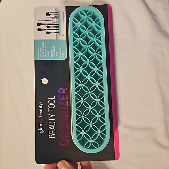NEW! Beauty Tool MAKEUP BRUSHES Organizer, Turquoise - Picture 3 of 3